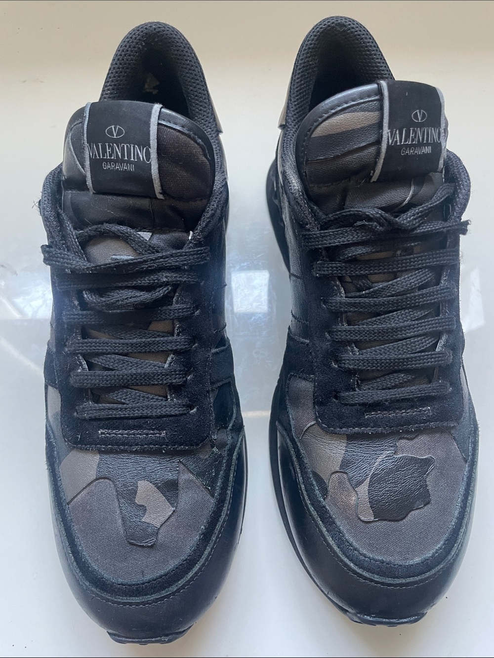 Valentino Garavani Rockrunner camouflage noir metallic snearkers